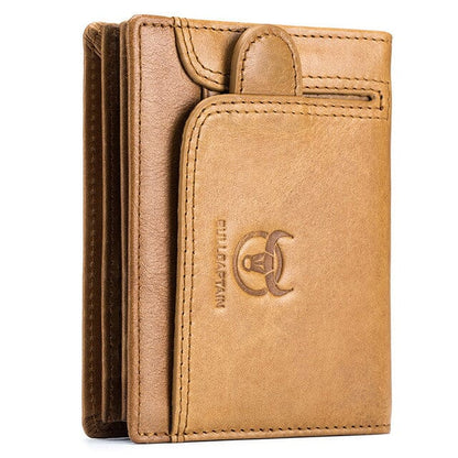 Quick leather wallet for men