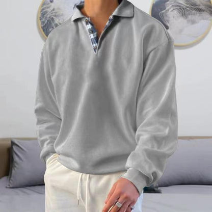 Bruno - Men's long-sleeve V-neck hoodie