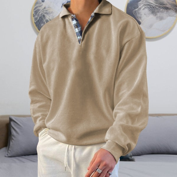 Bruno - Men's long-sleeve V-neck hoodie