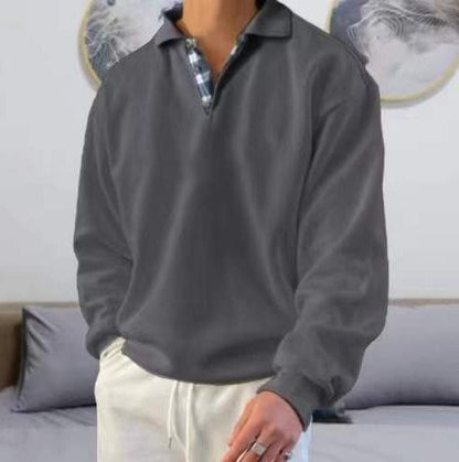 Bruno - Men's long-sleeve V-neck hoodie