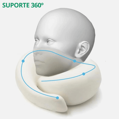 360º Ergonomic Neck Pillow – Memory Foam, Firm Support for Travel