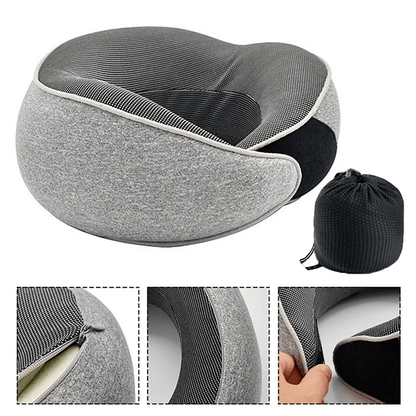 360º Ergonomic Neck Pillow – Memory Foam, Firm Support for Travel