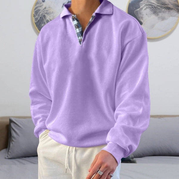 Bruno - Men's long-sleeve V-neck hoodie