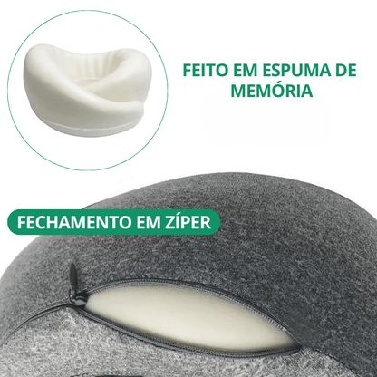 360º Ergonomic Neck Pillow – Memory Foam, Firm Support for Travel