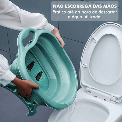 Foldable Foot Spa Basin with Massage Rollers – Comfort for Tired Feet