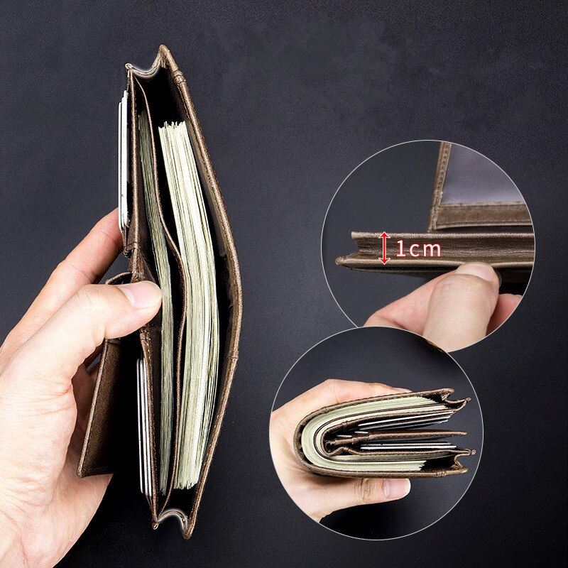 Quick leather wallet for men
