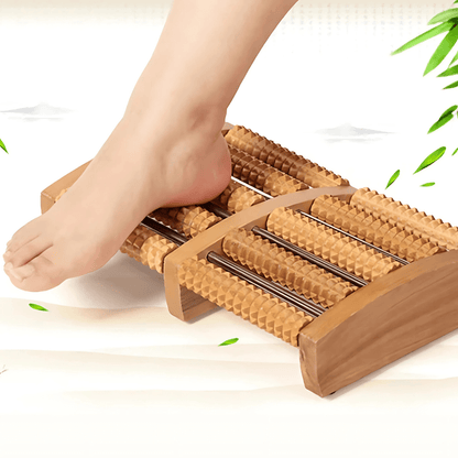Natural Wood Foot Massager – Tension and Stress Relief, Portable Comfort