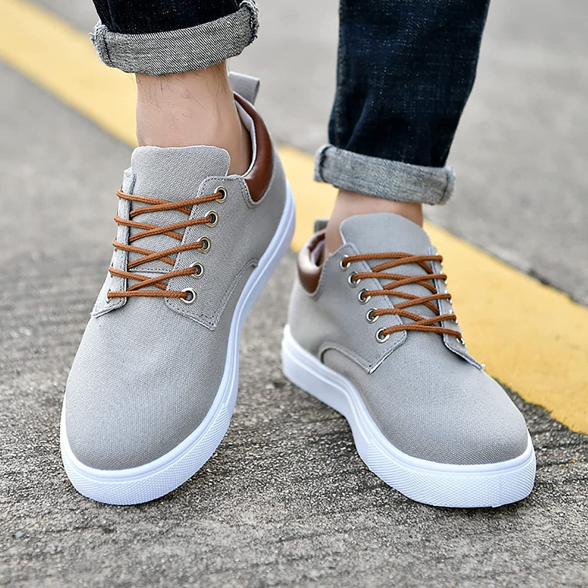 Magnus - Men’s Sneakers with a Crisp White Sole