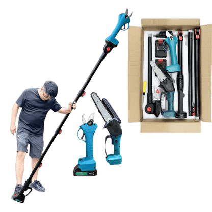 8-inch 2-in-1 cordless chainsaw with pole