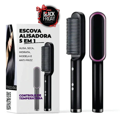 5-in-1 Perfect Straight Heated Straightening Brush