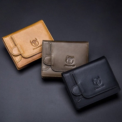 Quick leather wallet for men