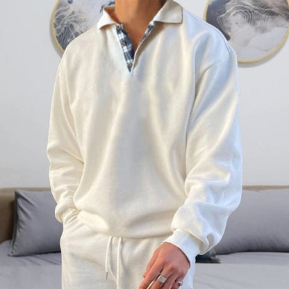 Bruno - Men's long-sleeve V-neck hoodie