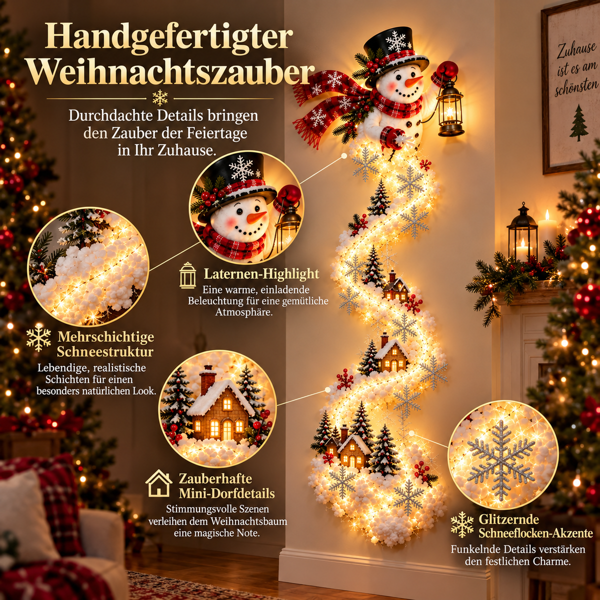 Magical Christmas Wall Light Display
