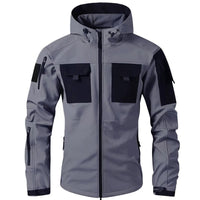 Gray with black pockets